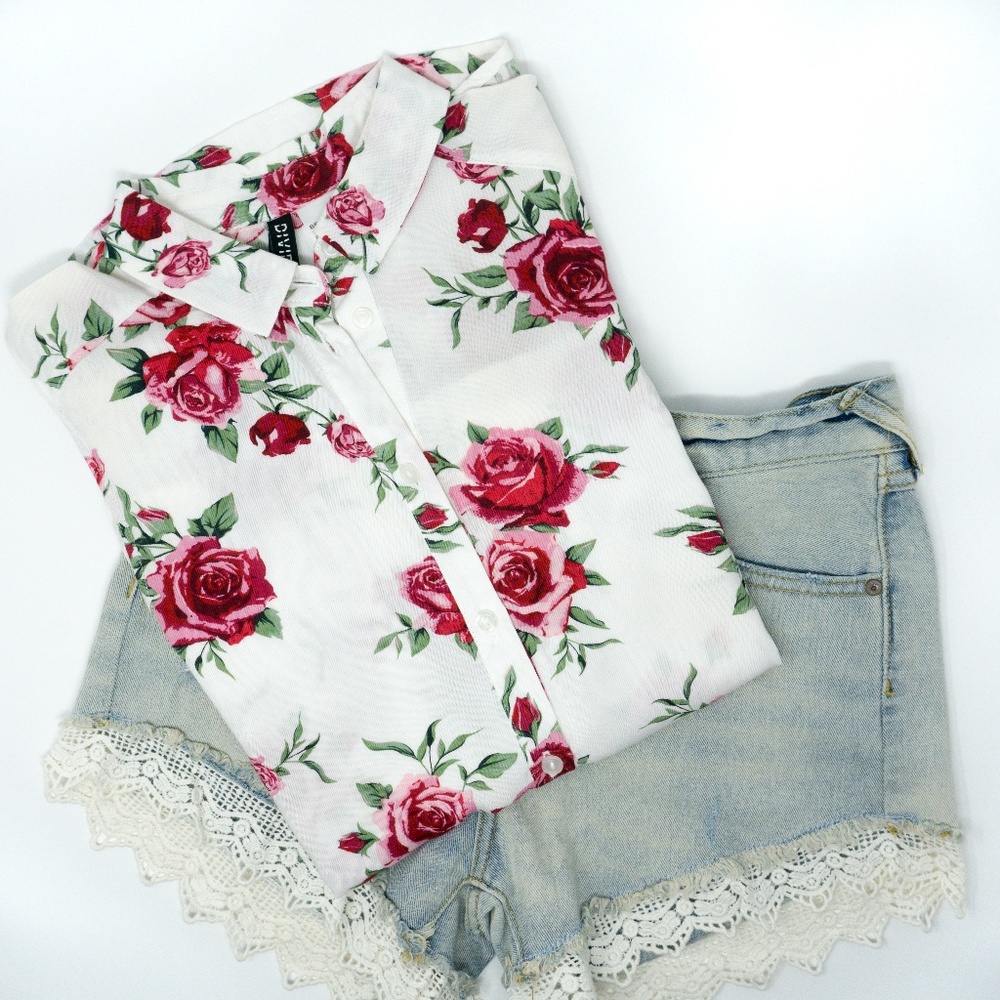 H&M Sleeveless Floral Blouse | Size 0